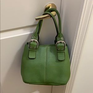 Tignanello verde green satchel
